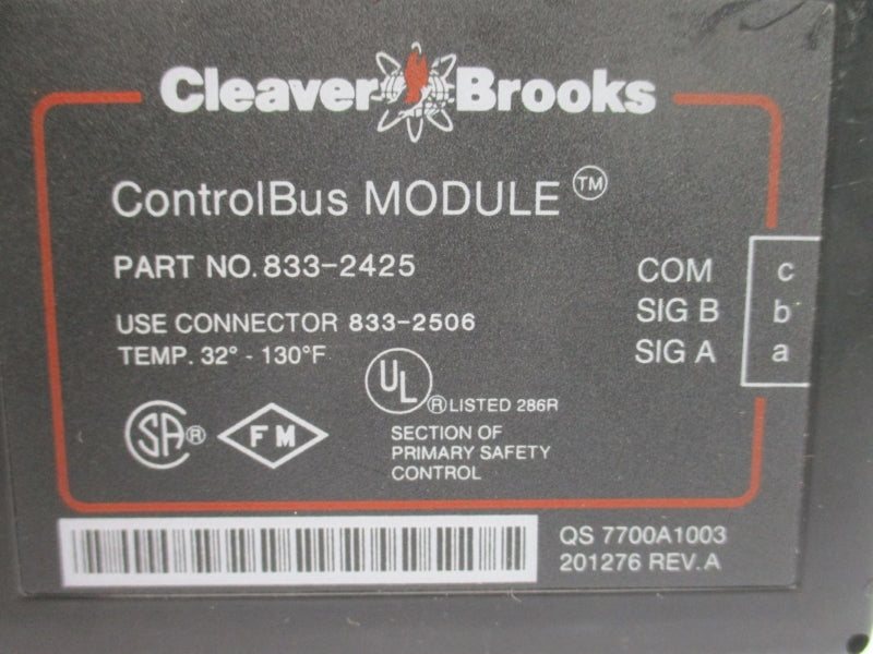 CLEAVER BROOKS 833-2425 32'-130'F UNMP