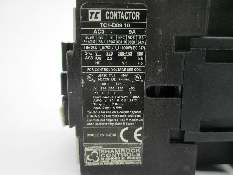 SHAMROCK CONTROLS TC1D0910B6 24V 9A NSNP