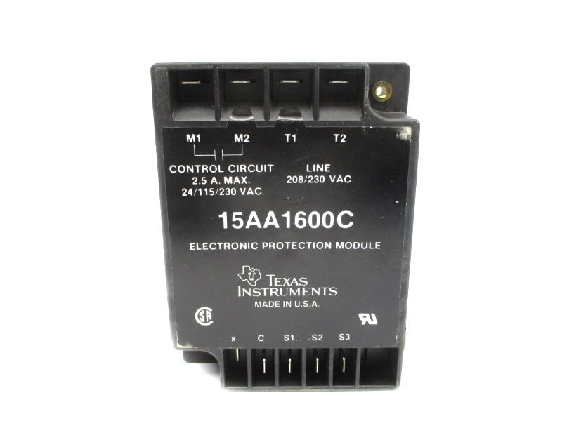 TEXAS INSTRUMENTS 15AA1600C 208-230VAC 2.5A UNMP