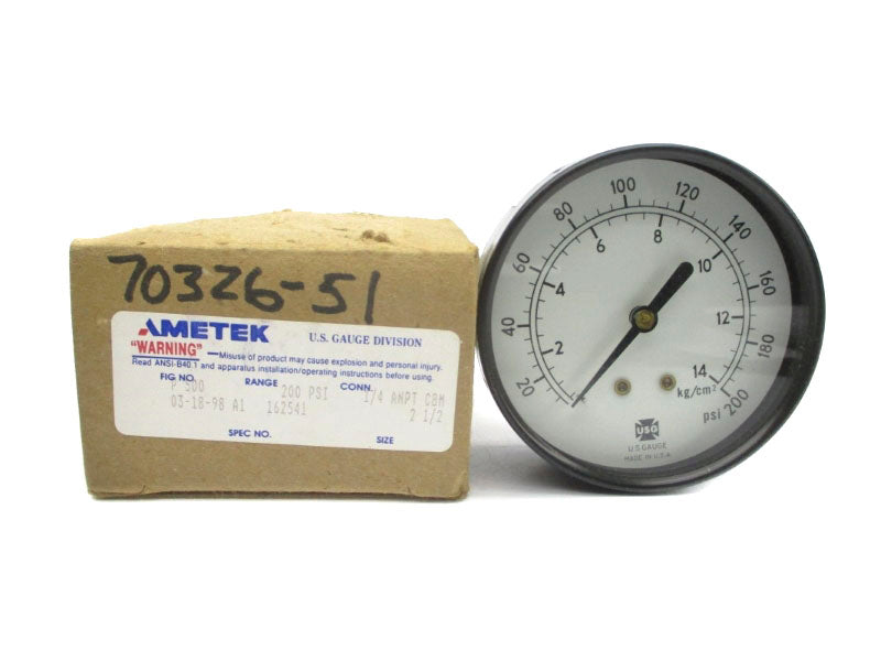 AMETEK P500 162541 200PSI 2-1/2" NSMP