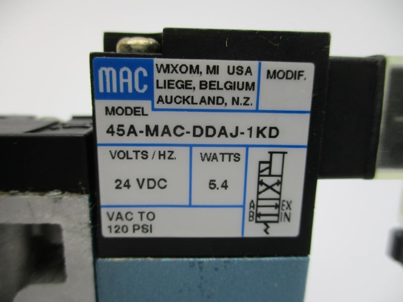 MAC 45A-MAC-DDAJ-1KD 24VDC 120PSI NSMP