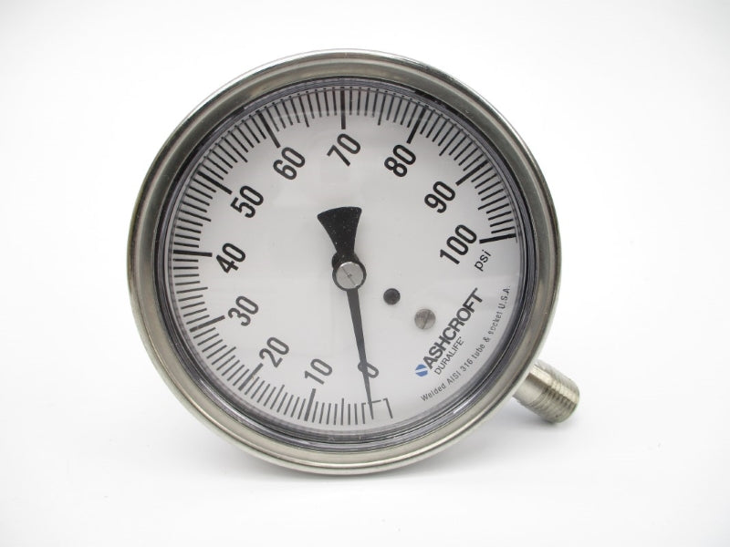 ASHCROFT 35-1009-SW-02L-100# 0-100PSI 3-1/2" NSMP