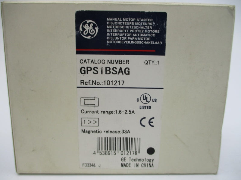 GENERAL ELECTRIC GPS1BSAG 690V 1.6-2.5A NSMP