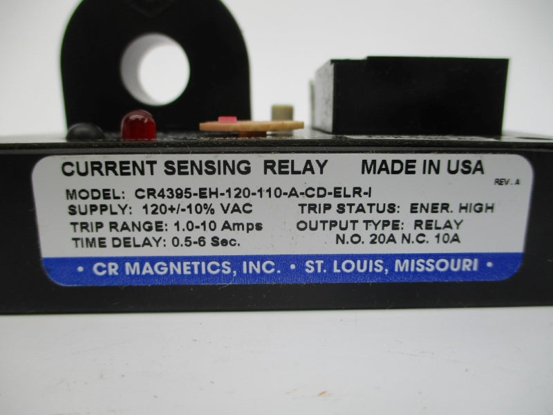 CR MAGNETICS CR4395-EH-120-110-A-CD-ELR-I 120VAC 10A 0.5-6S NSNP