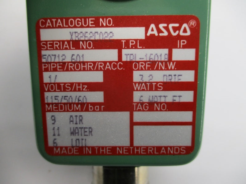 ASCO XB262C022 115V 1" NSMP