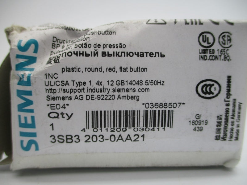 SIEMENS 3SB3203-0AA21 NSMP