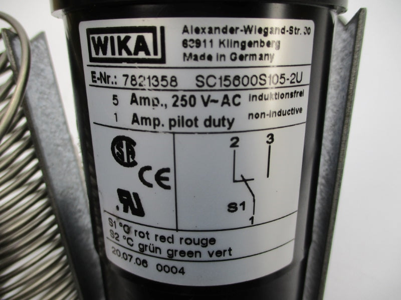 WIKA 7821358 SC15600S105-2U 250VAC 5A 0'-120'C NSNP