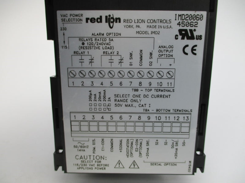 RED LION CONTROLS IMD20060 120/240VAC 5A NSMP