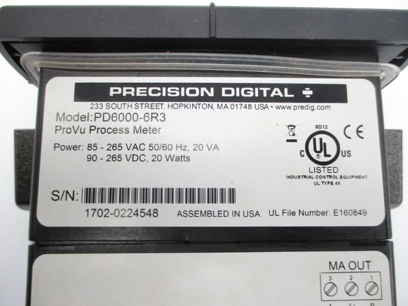 PRECISION DIGITAL PD6000-6R3 85-265VAC NSMP