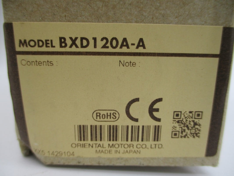 ORIENTAL MOTOR BXD120A-A 100-115V 3.7A NSMP