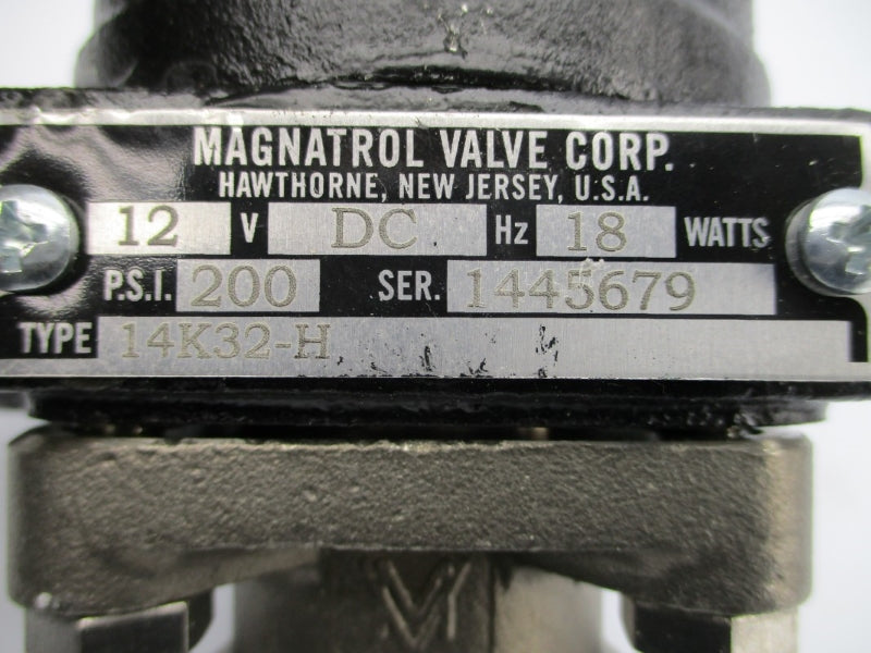 MAGNATROL VALVE 14K32-H 12VDC 200PSI NSNP