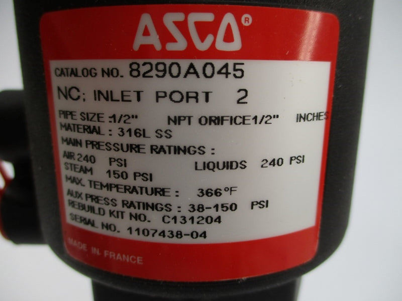 ASCO 8290A045 240PSI 1/2" NSMP
