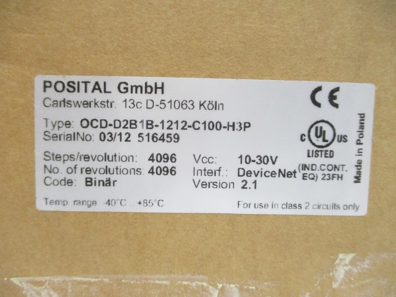 POSITAL OCD-D2B1B-1212-C100-H3P 10-30V NSMP