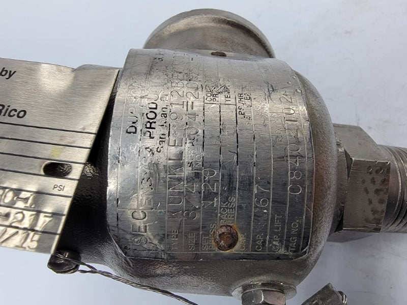 KUNKLE VALVE 912BEDV01BJE 120PSI 3/4" UNMP