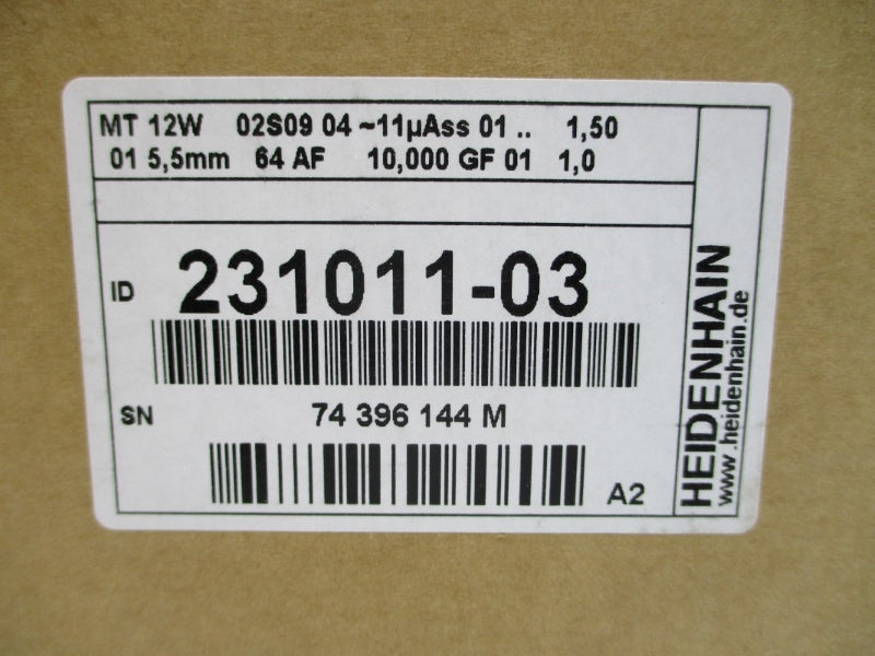 HEIDENHAIN MT12W 231011-03 NSFS