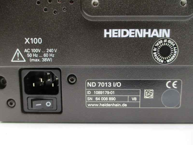 HEIDENHAIN ND7013 I/O 1089179-01 100-240VAC NSMP