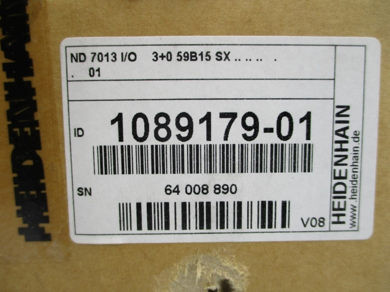 HEIDENHAIN ND7013 I/O 1089179-01 100-240VAC NSMP