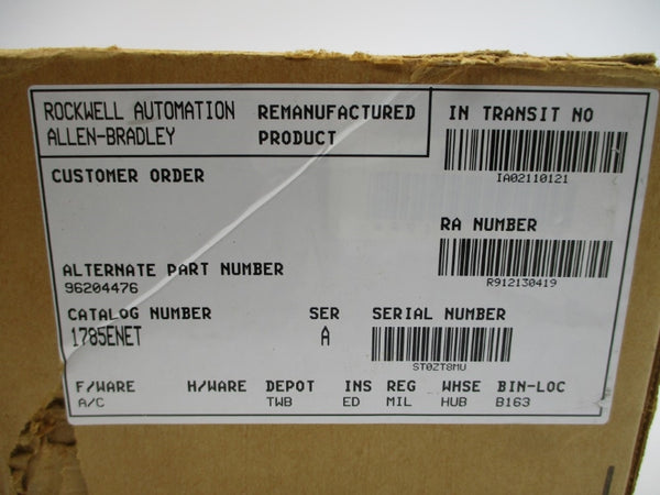 ALLEN BRADLEY 1785-ENET SER. A F/W C 5VDC 2.2A REMAN
