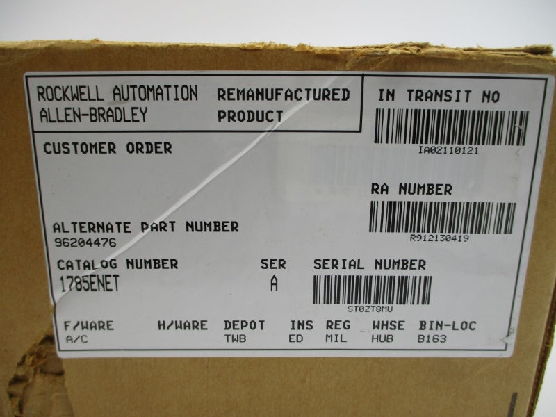ALLEN BRADLEY 1785-ENET SER. A F/W C 5VDC 2.2A REMAN