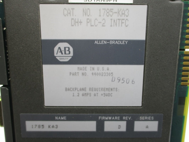 ALLEN BRADLEY 1785-KA3 SER. A F/W D 5VDC 1.2A NSMP