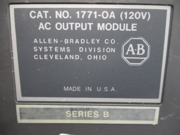 ALLEN BRADLEY 1771-OA SER. B 120VAC 1.5A REMAN