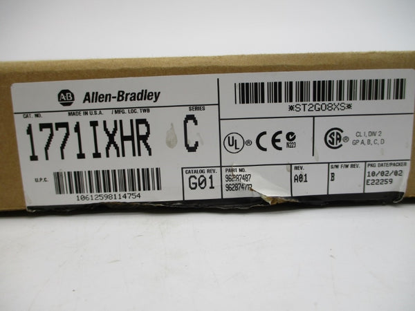 ALLEN BRADLEY 1771-IXHR SER. C F/W B 5VDC 0.850A NSMP