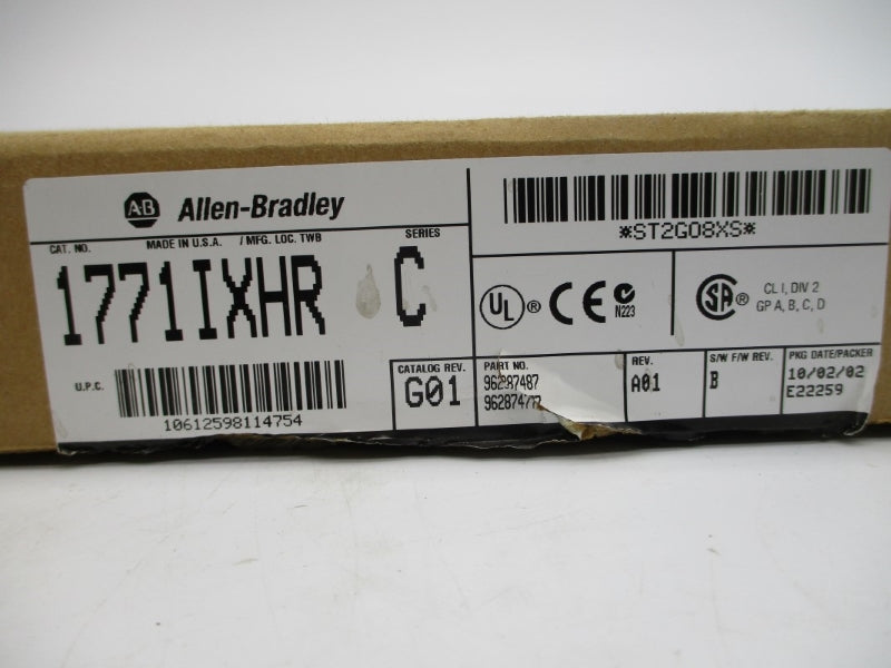ALLEN BRADLEY 1771-IXHR SER. C F/W B 5VDC 0.850A NSMP