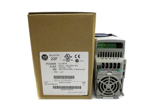 ALLEN BRADLEY 22F-D1P5N103 SER. A F/W 2.01 342-528VAC 1.8A NSMP