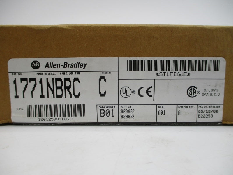 ALLEN BRADLEY 1771-NBRC SER. C F/W A DATE: 2000 NSFS