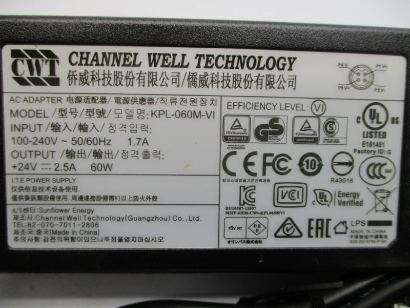 CHANNEL WELL TECHNOLOGY KPL-060M-VI 100-240V 1.7A NSNP
