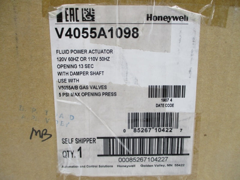HONEYWELL V4055A1098 110/120V 1.57A 75PSI NSMP