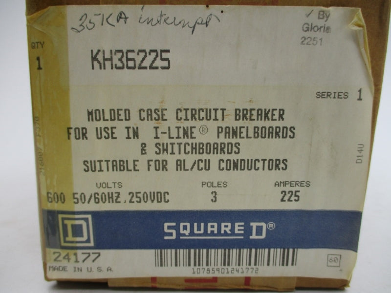 SQUARE D KH36225 SER. 1 600VAC 225A NSMP