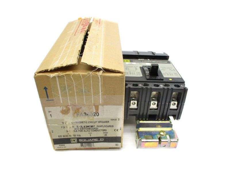 SQUARE D FA36020 SER. 2 600VAC 20A NSMP