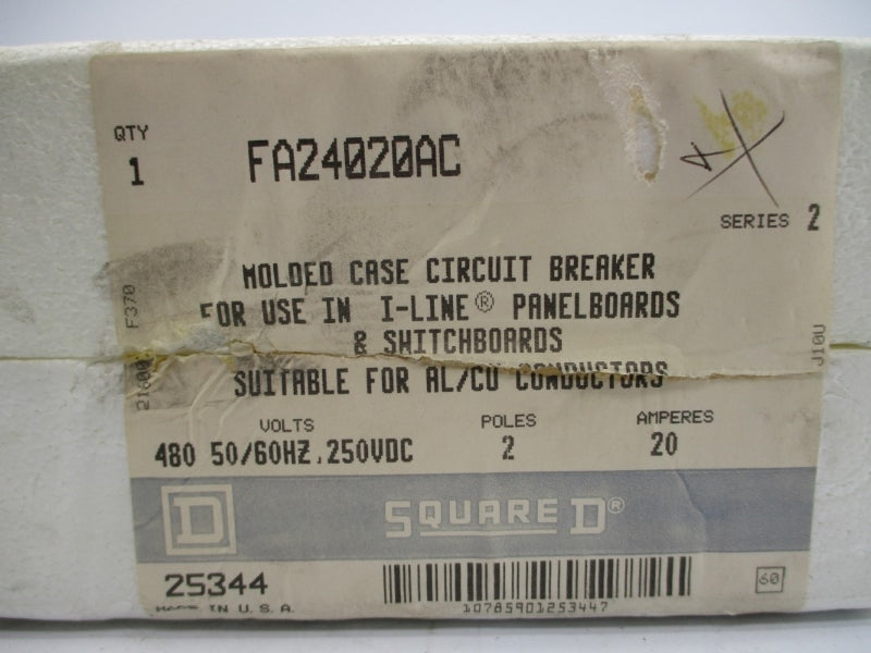 SQUARE D FA24020AC SER. 2 480VAC 20A NSMP