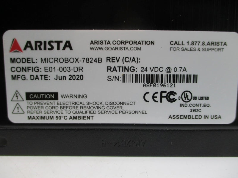 ARISTA MICROBOX-7824B E01-003-DR 24VDC 0.7A NSNP