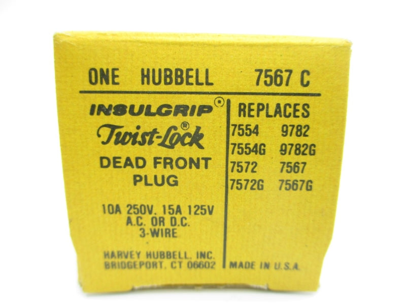 HUBBELL 7567C 250VAC 15A NSMP