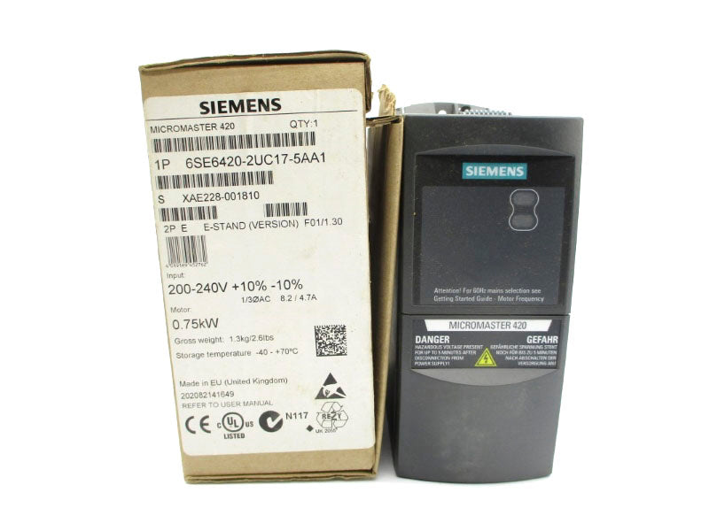 SIEMENS 6SE6420-2UC17-5AA1 200-240V 8.2/4.7A NSMP