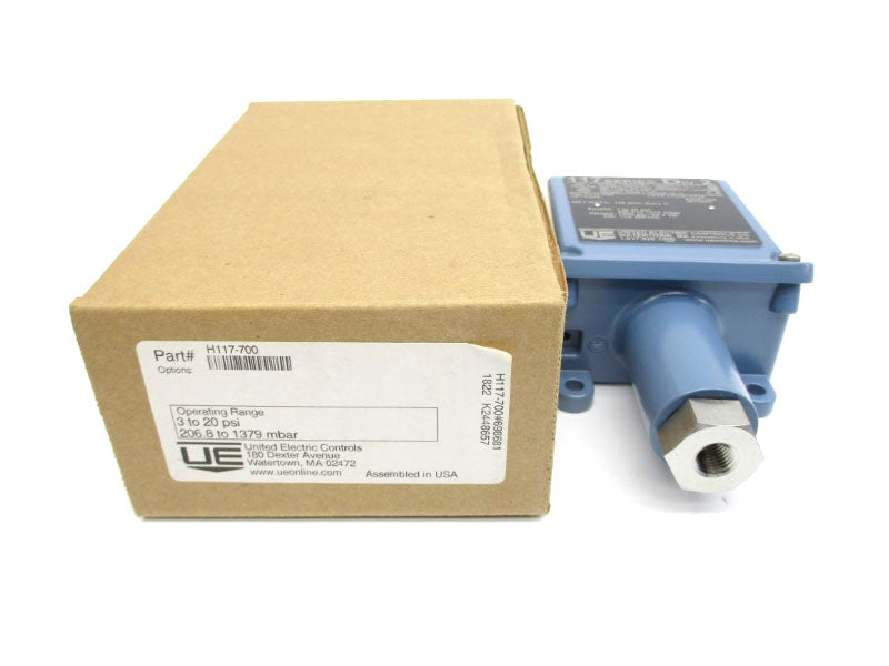 UNITED ELECTRIC H117-700 250VAC 11A 3-20PSI NSMP