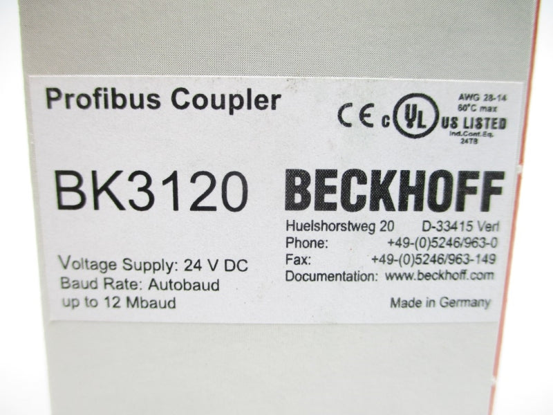BECKHOFF BK3120 24VDC NSMP