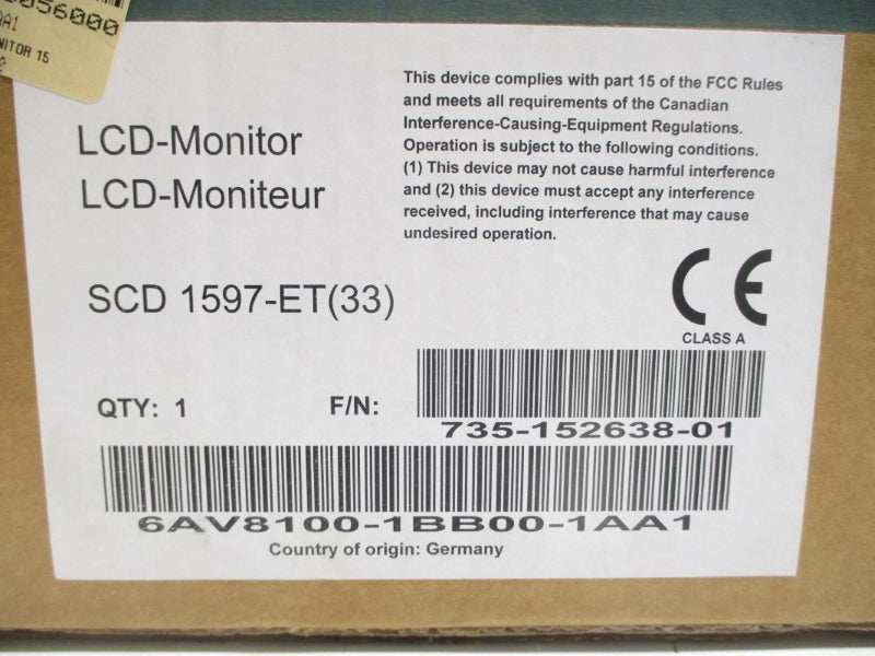 SIEMENS 6AV8100-1BB00-1AA1 12VDC 2A NSMP