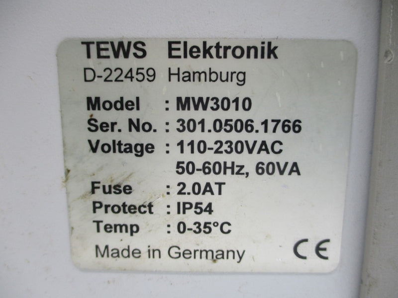 TEWS ELEKTRONIK MW3010 110-230VAC UNMP