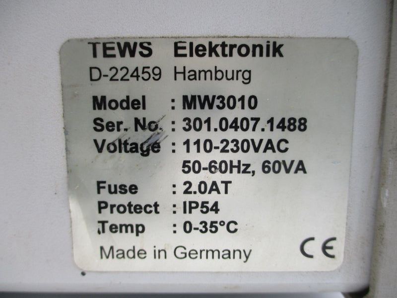 TEWS ELEKTRONIK MW3010 110-230VAC (NO KEY) UNMP