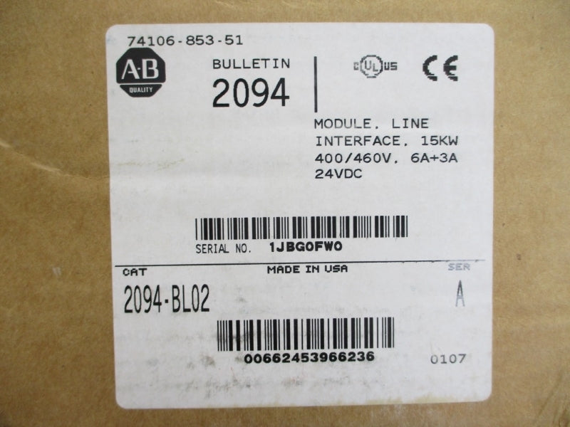 ALLEN BRADLEY 2094-BL02 SER. A 400/460VAC NSMP