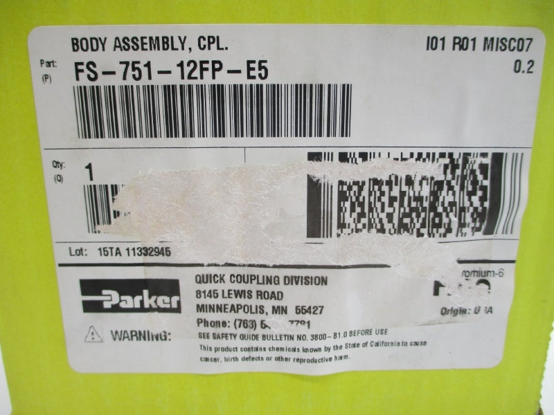 PARKER FS-751-12FP-E5 NSMP