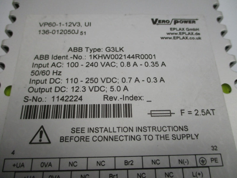 ABB 1KHW002144R0001 110-240VAC 5.0A NSMP