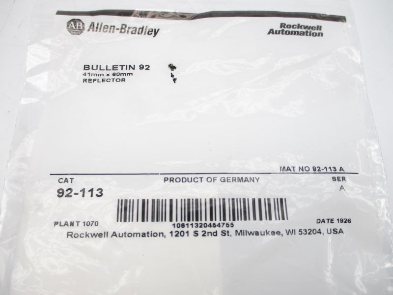 ALLEN BRADLEY 92-113 SER. A NSMP