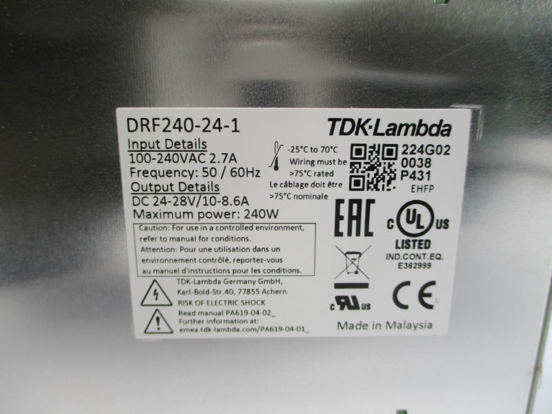 TDK LAMBDA DRF240-24-1 100-240VAC 2.7A NSMP