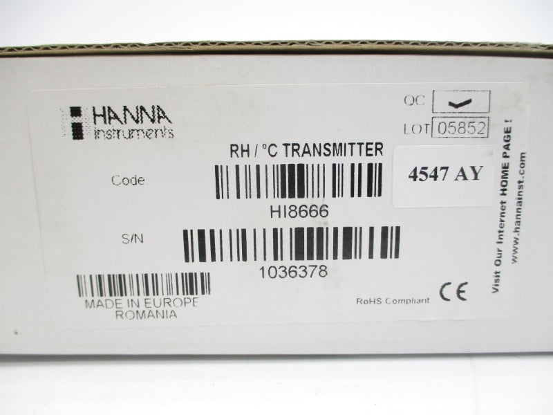 HANNA INSTRUMENTS HI8666 10-30VDC NSMP