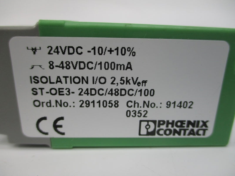 PHOENIX CONTACT ST-OE3-24DC/48DC/100 2911058 24VDC NSNP
