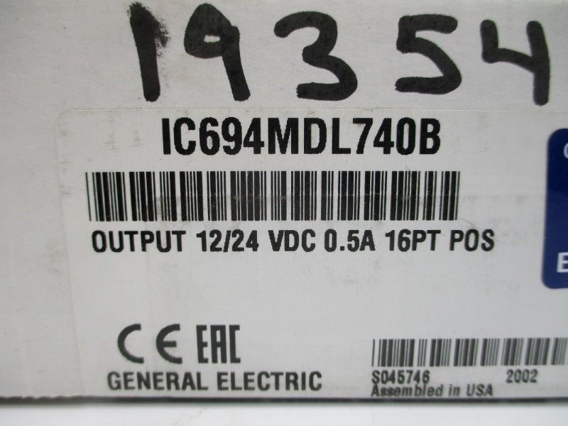GENERAL ELECTRIC IC694MDL740B 12/24VDC 0.5A NSFS